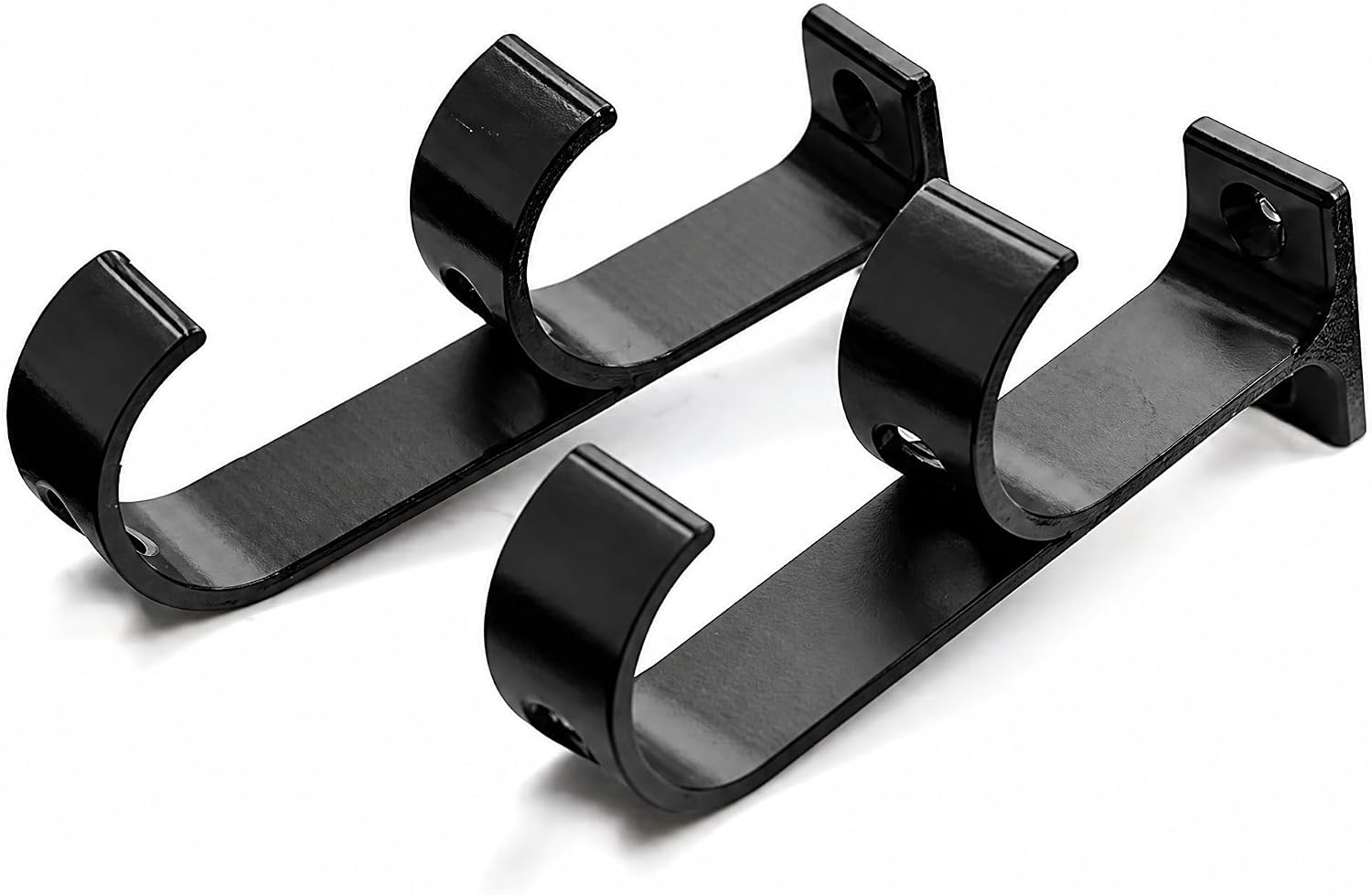Pool Cue Holder for Under Snooker Table 2-Cue Stick Double Holder, Cue Hook Bridge Stick Cue Stick Holder Under the Pool Table, Billiard Stick Organizer Accessory Mount Black, 2-Pack