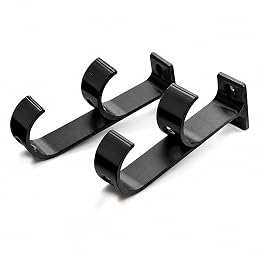 splash n color Pool Cue Holder for Under Snooker Table 2-Cue Stick Double Holder, Cue Hook Bridge Stick Cue Stick Holder Under the Pool Table, Billiard Stick Organizer Accessory Mount Black, 2-Pack
