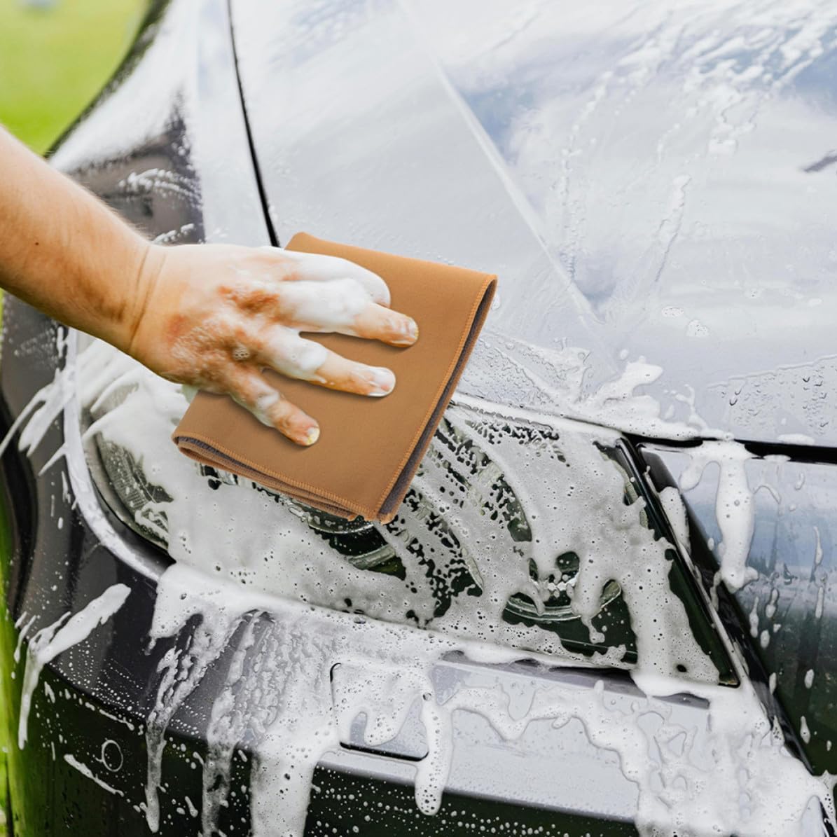 Dual Sided Microfiber Car Washing Towels, Absorbent Cleaning Cloth