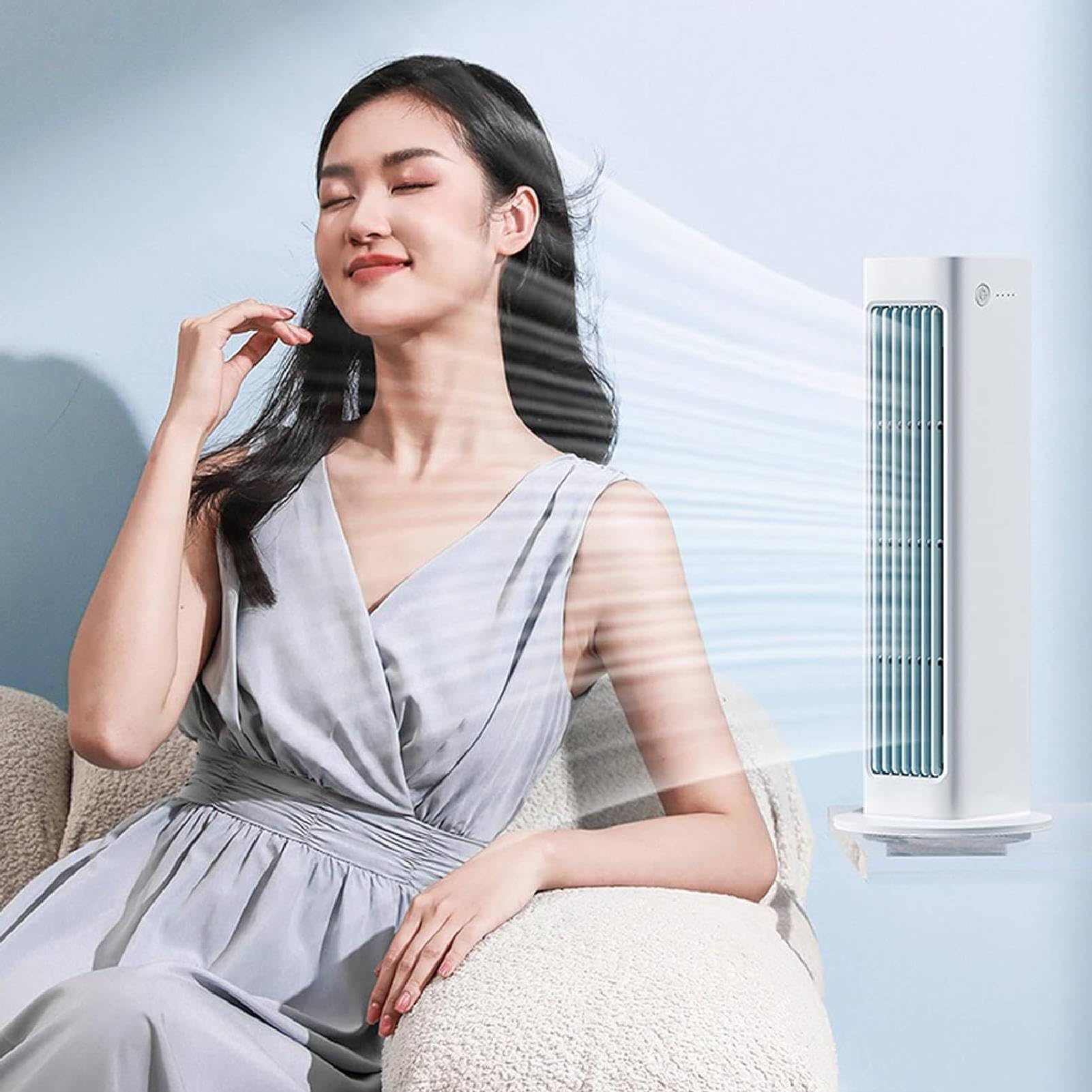 Breezamax, Breezamax, Breeze Max Air Cooler, Qinux Brizaac - Combate el calor abrasador y la humedad al instante, ultra silencioso de eficiencia energética de 3 velocidades, con gancho portátil