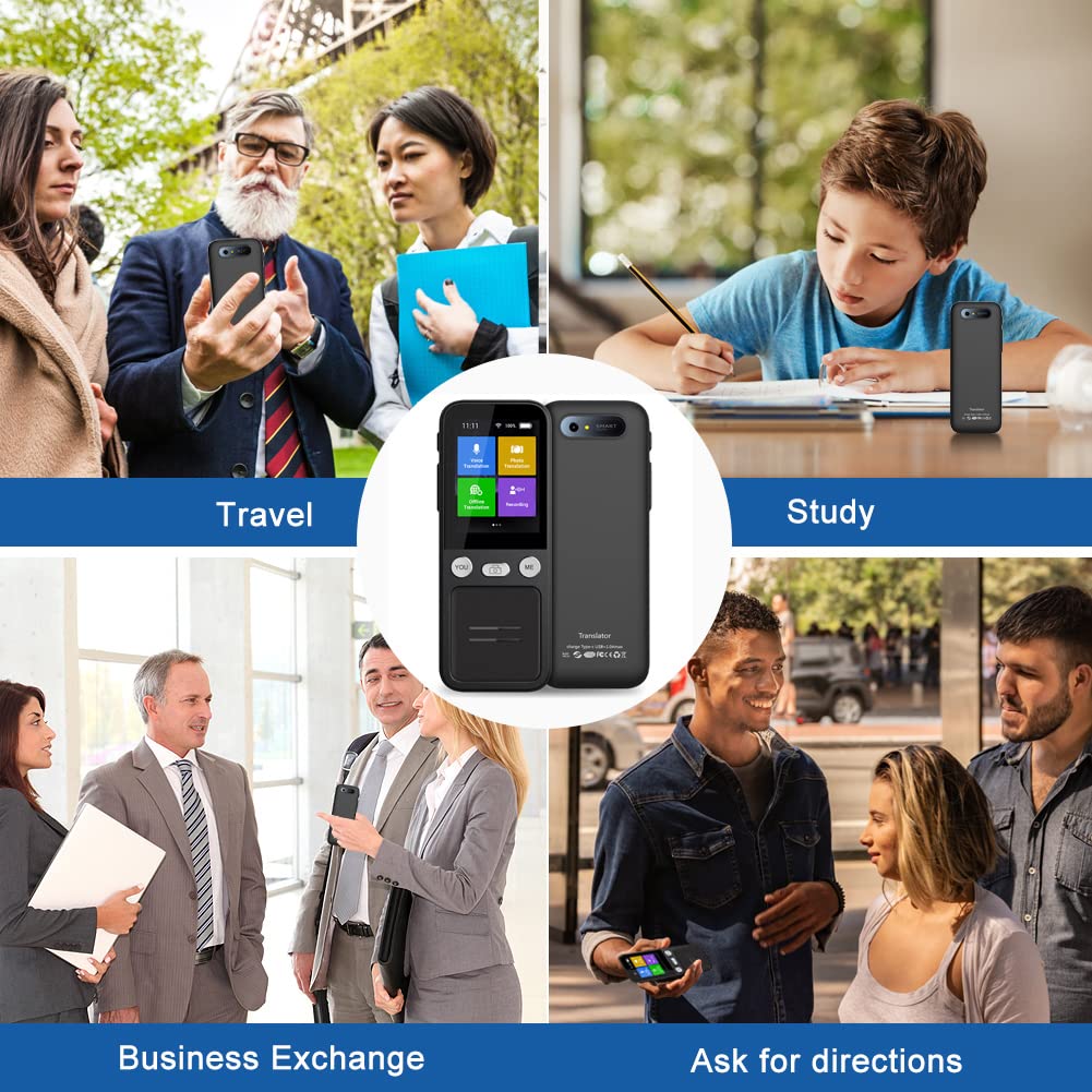 Traducteur Vocal Instantané, Appareil de Traduction Sans WiFi, Stylo de Traduction 112 Langues
