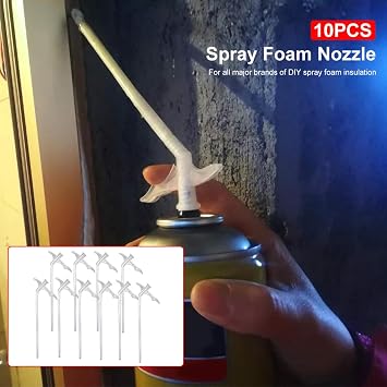 10 Replacement Expanding Foam Spray Tubes - Insulating Foam Spray Tips | Gaps Filler Spare Nozzles
