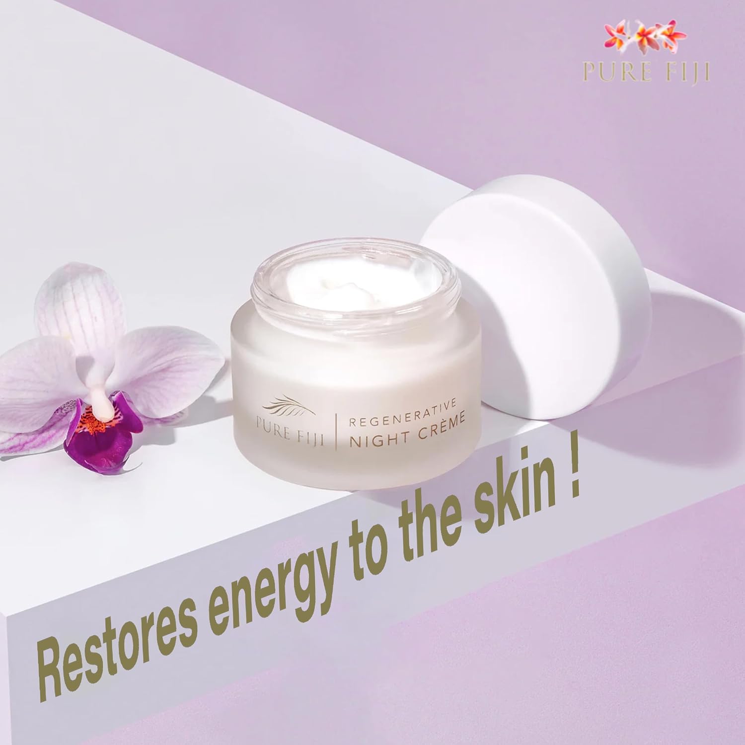 PURE FIJI Regenerative Night Cream Anti Aging Moisturizer, Repair & Hydrate Recovery Cream Night Moisturizer For Face, Natural Formula for All Skin Types, (1.7oz/50ml) - Image 4
