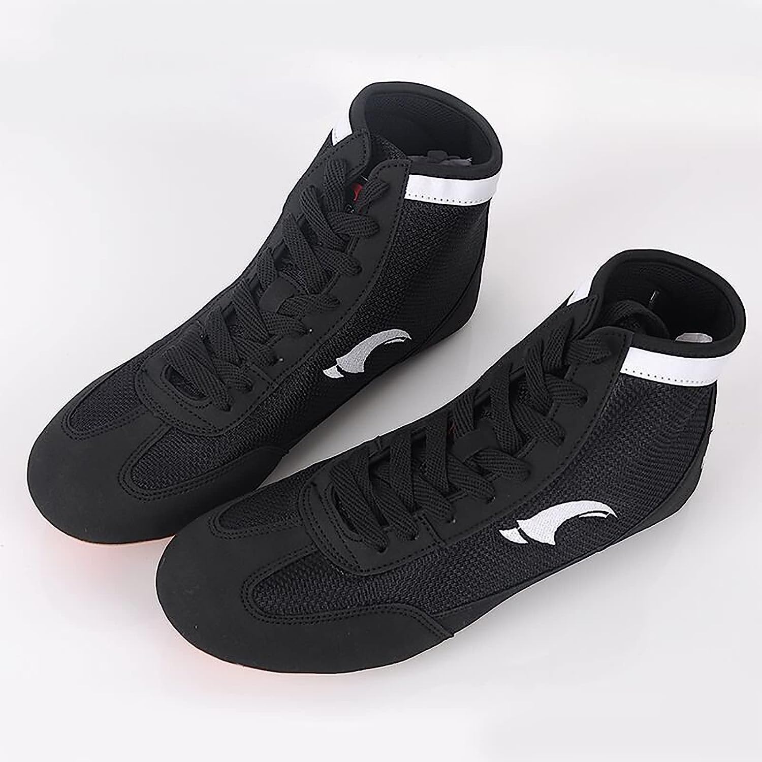 Boxing Shoes Boxing Shoes Wrestling Shoes Lightweight Boxing Boot for Combat Sports Weightlifting Shoes Wrestling Boots,Non-Slip and Breathable Wrestling Shoes-Black||38EU