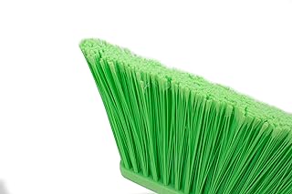 SPARTA Plastic Broom Head, Angled, Flagged for Small Debris Indoor, Outdoor, Home, Restaurant, Lobby, Office, 12 Inches, Lime