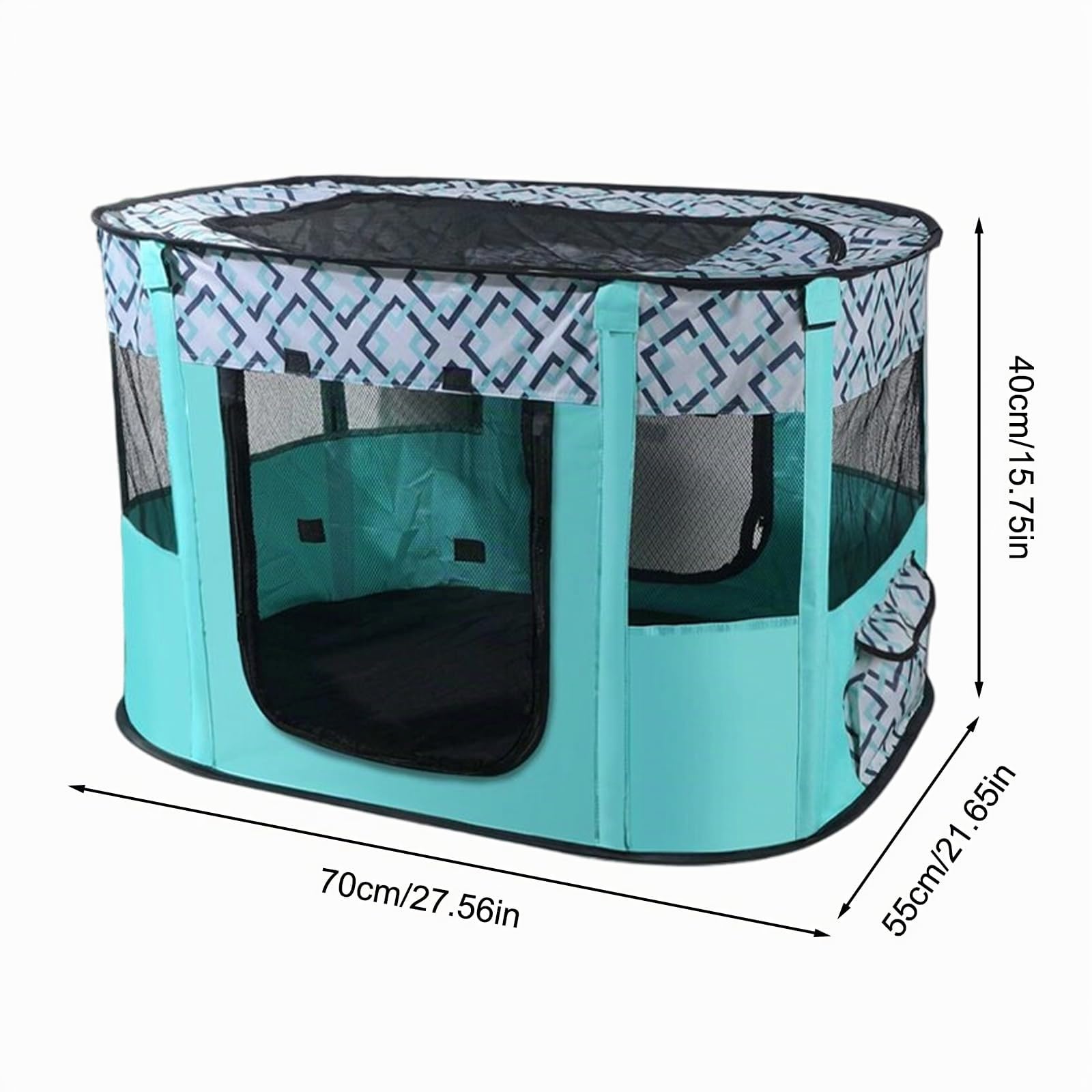 Parque para cachorros Corral para animales, 70x55x40cm Parque para cachorros Recinto para perros, gatos, conejos y animales pequeños en interiores y exteriores