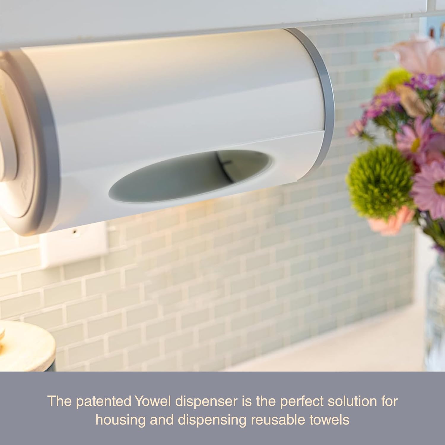 YOWEL Under Cabinet Reusable Towel Dispenser