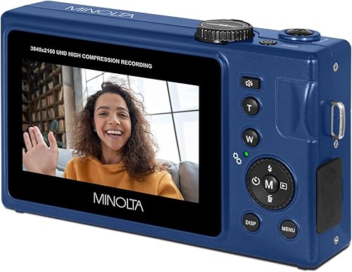 Miniatura 4 de Minolta 48MP Autofocus Digital Camera with Selfie Mirror – 4K Ultra HD Video, 16x Digital Zoom, 3.0” LCD, Face Detection, Smile Capture, Scene