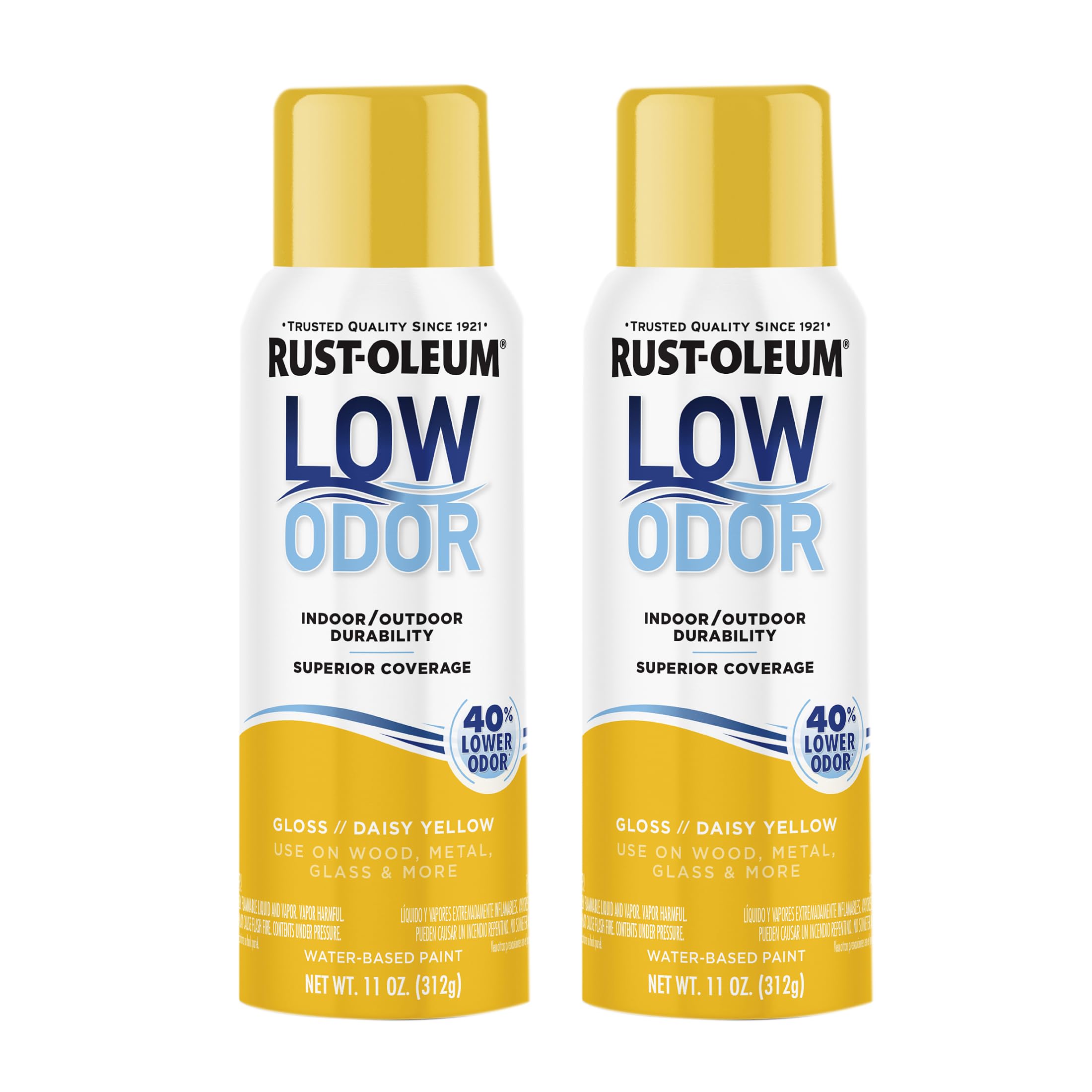 Rust-Oleum Low Odor Premium Spray Paint, Gloss Daisy Yellow