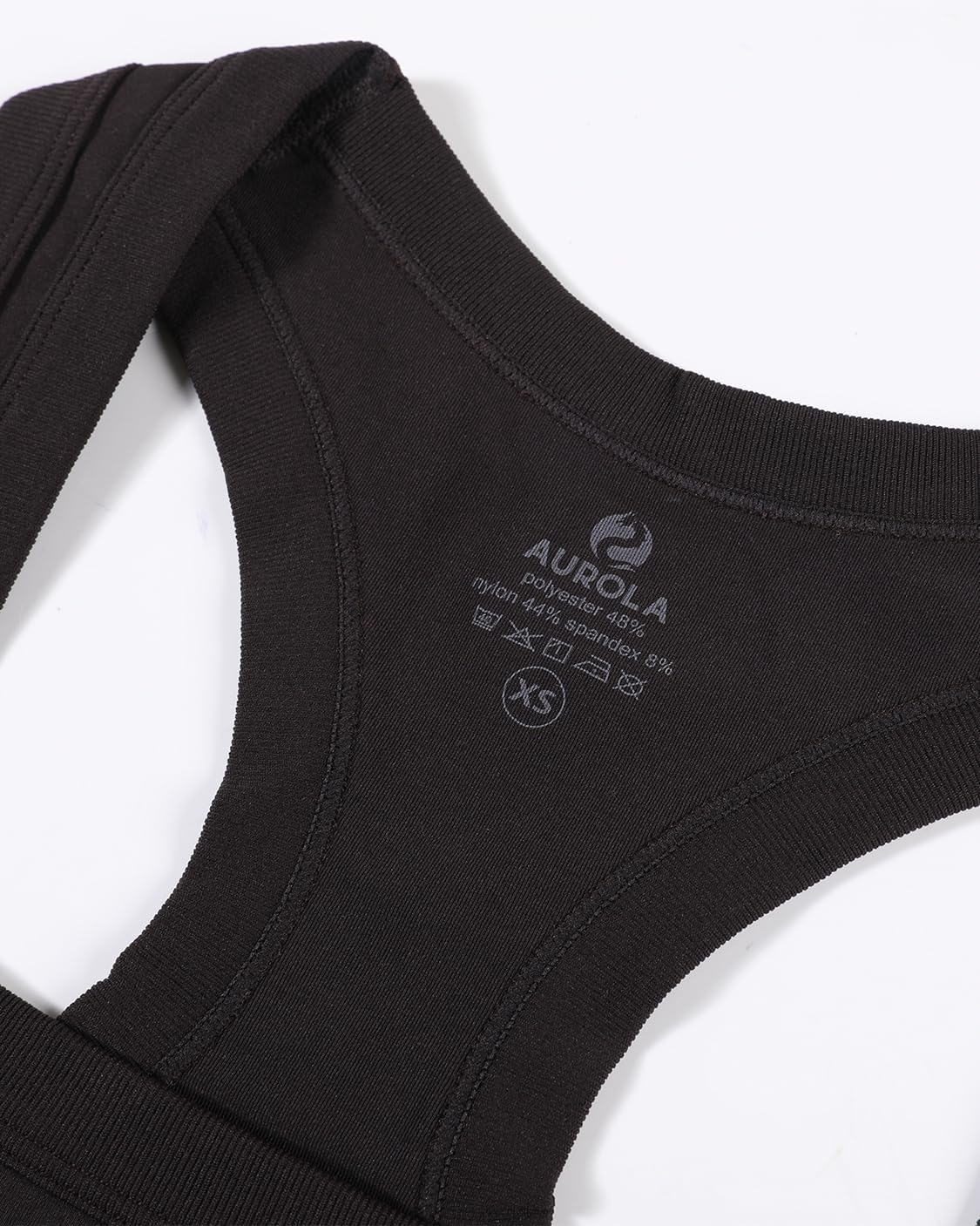 AUROLA Essentials Seamless Sleeveless Racerback Top,Women Subtle Marl Workout Square Neck Fitted Tank - Image 3