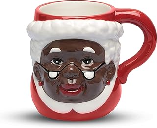 African American Mrs. Santa Claus Ceramic Mug (16 Ounce)