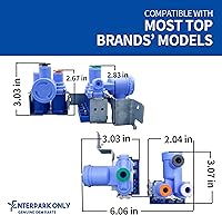 Vista 2 de Enterpark 5221JB2006A - Válvula de entrada de agua para refrigerador LG reemplaza 5220JB2004A AP4444448 PS3527468