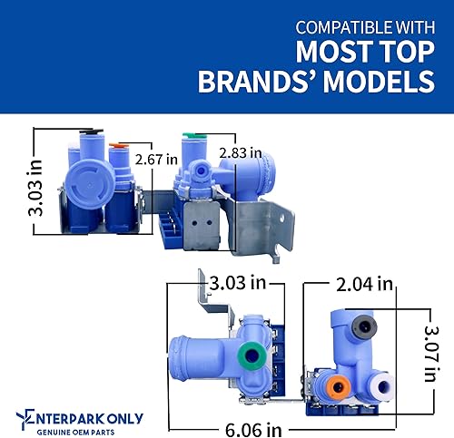 Miniatura 2 de Enterpark 5221JB2006A - Válvula de entrada de agua para refrigerador LG reemplaza 5220JB2004A AP4444448 PS3527468