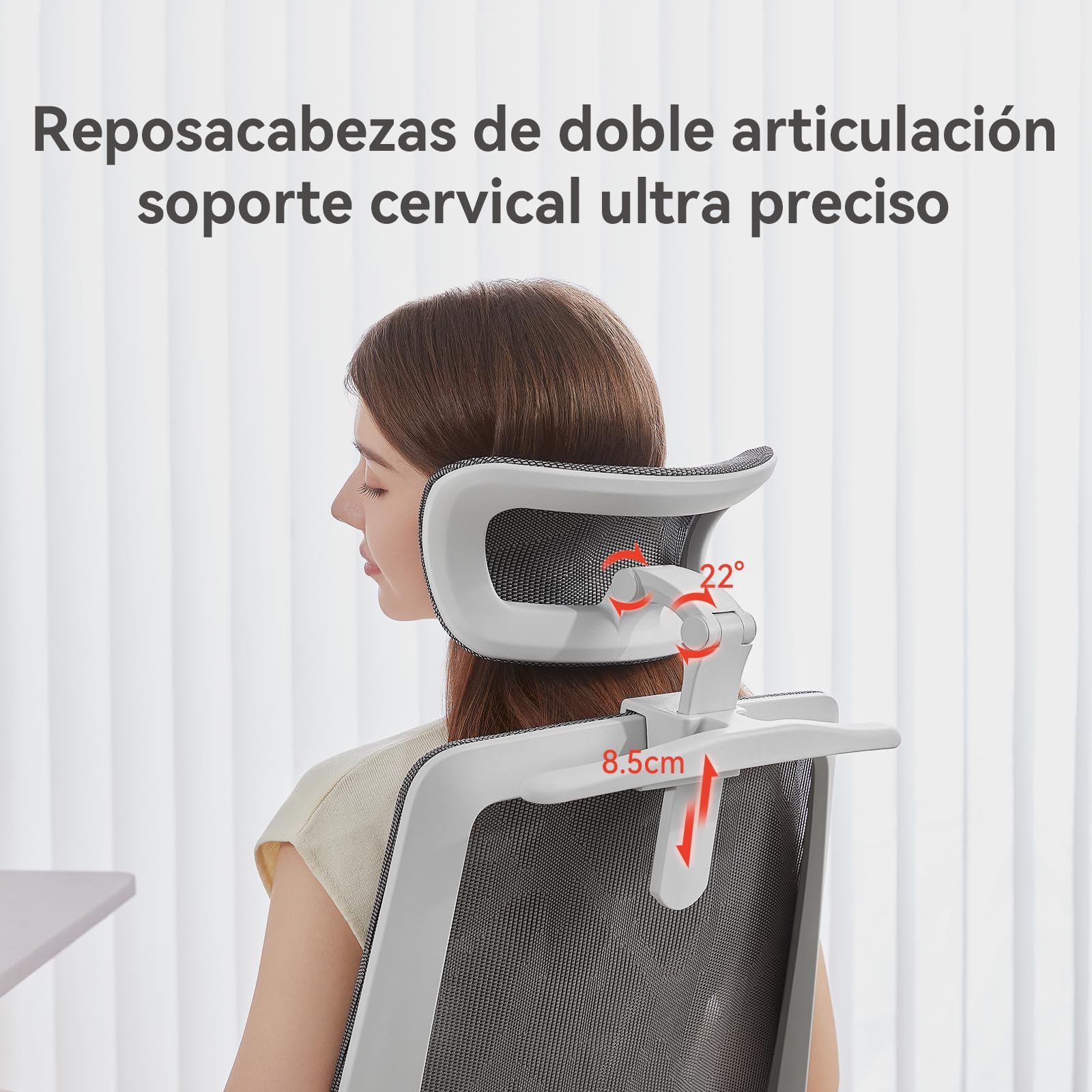 SIHOO M59AS Silla de Oficina Ergonómica con Reposabrazos 3D Plegables, Respaldo Doble y Soporte Lumbar Dinámico, Silla de Malla para Oficina en Casa(Gris) | Reposabrazos 3D Abatibles, Malla Totalmente Transpirable, Base de Aluminio Reforzada, 150kg, Comod