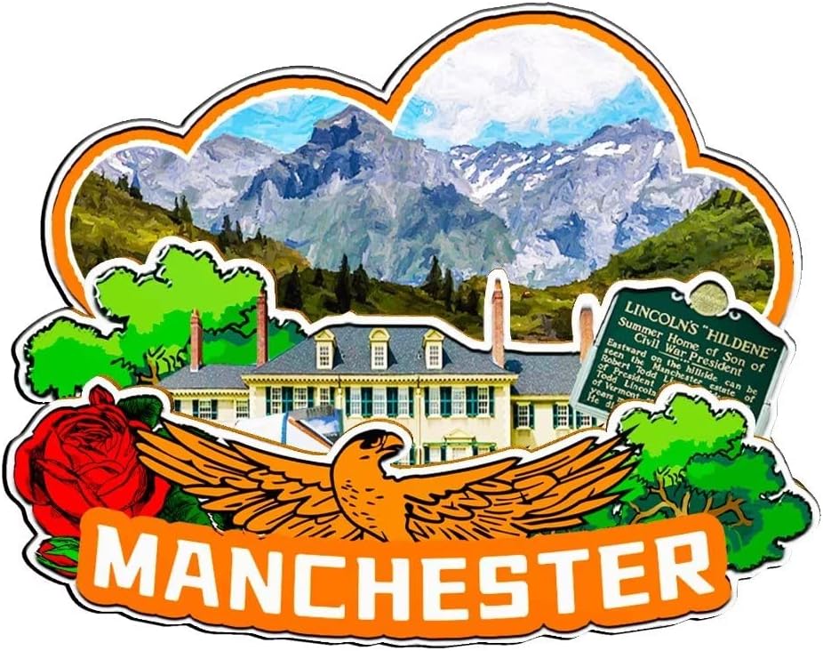 Manchester Vermont USA Magnet Fridge Magnet Wooden 3D Landmarks Travel Collectible Souvenirs Decoration Handmade -1897