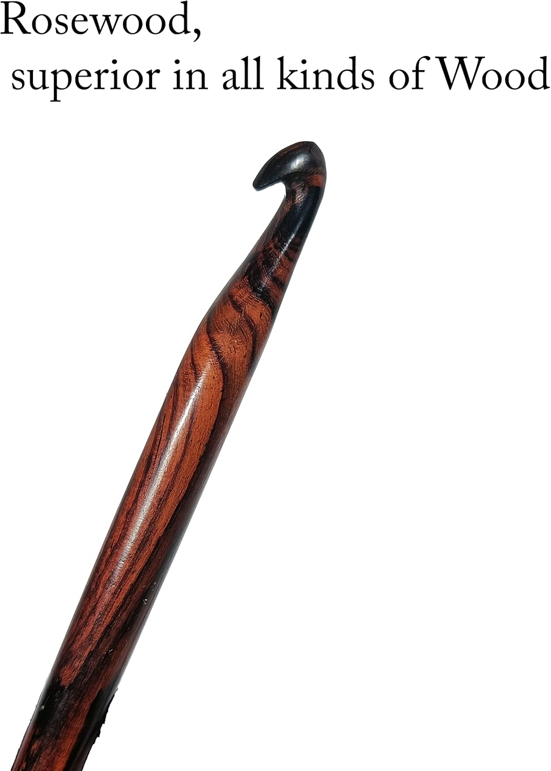 Rosewood Crochet Hook Set | 15PCS (3.5MM-25MM) | Handmade Wooden Needles | Engraved Sizes | Smooth Grip for Knitting, Crocheting, Yarn & Wool | Perfect for DIY Craft Projects & Gifts