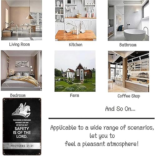 Miniatura 7 de Inspirational Quotes Signs Poster 8x12inch Aluminum metal Tin Sign Proverbs 21 31 Wall Art Decoration Painting For Home Room Office Decor