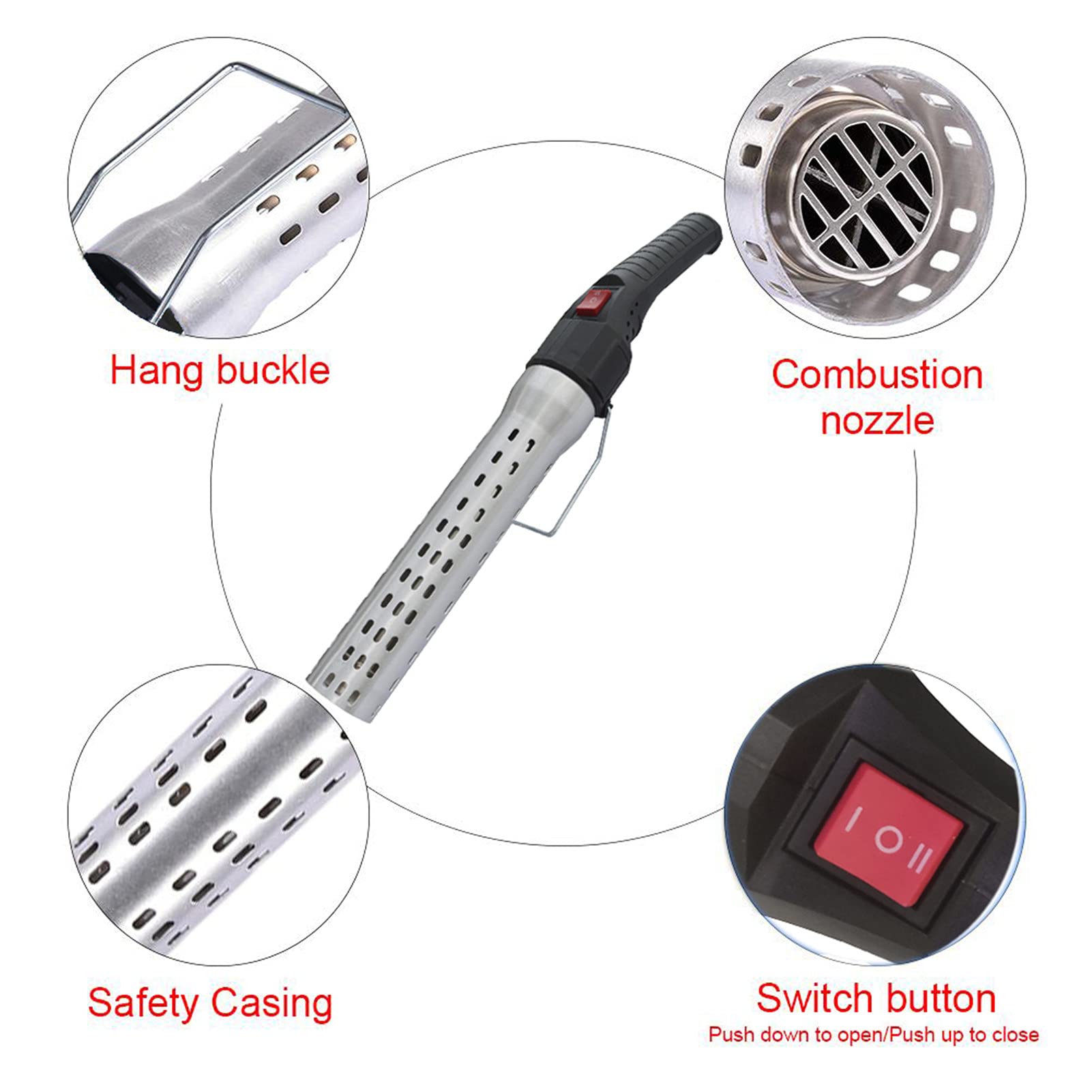 Encendedor de entrante de leña Encendedor de Fuego eléctrico para Barbacoa ARRILLA Accesorios DE Fuego RÁPIDOS RÁPIDOS BBQ BBQ Smoker Grill