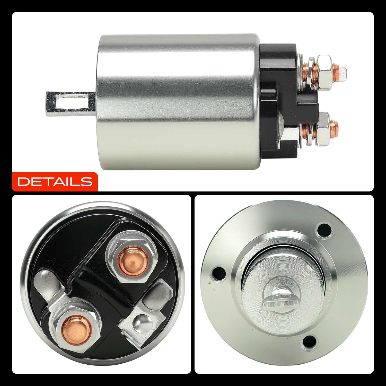 A-Premium Starter Solenoid Compatible with Volvo, Smart - XC90 2003-2006, S60 2001-2006, XC70 2003-2006, S80 1999-2006, C70, S90, S40, 850, 960, S70, V70, V40, V90, Fortwo - 12V