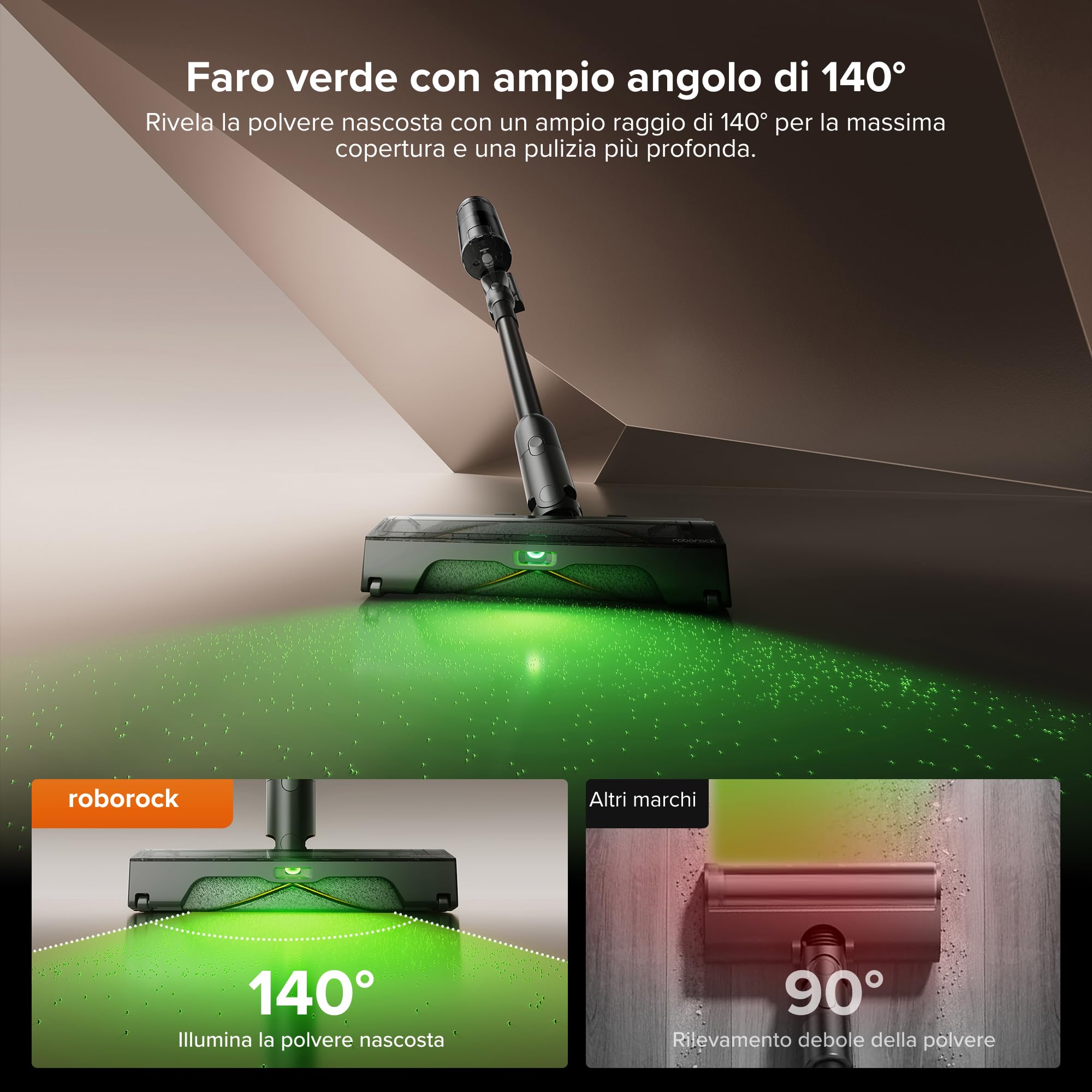 roborock H60 Hub Ultra Aspirapolvere Senza Fili con Base Auto-Svuotante, 210 AW, 90 min Autonomia, Spazzola Anti-Groviglio, LED 140°, Accessori Multisuperficie