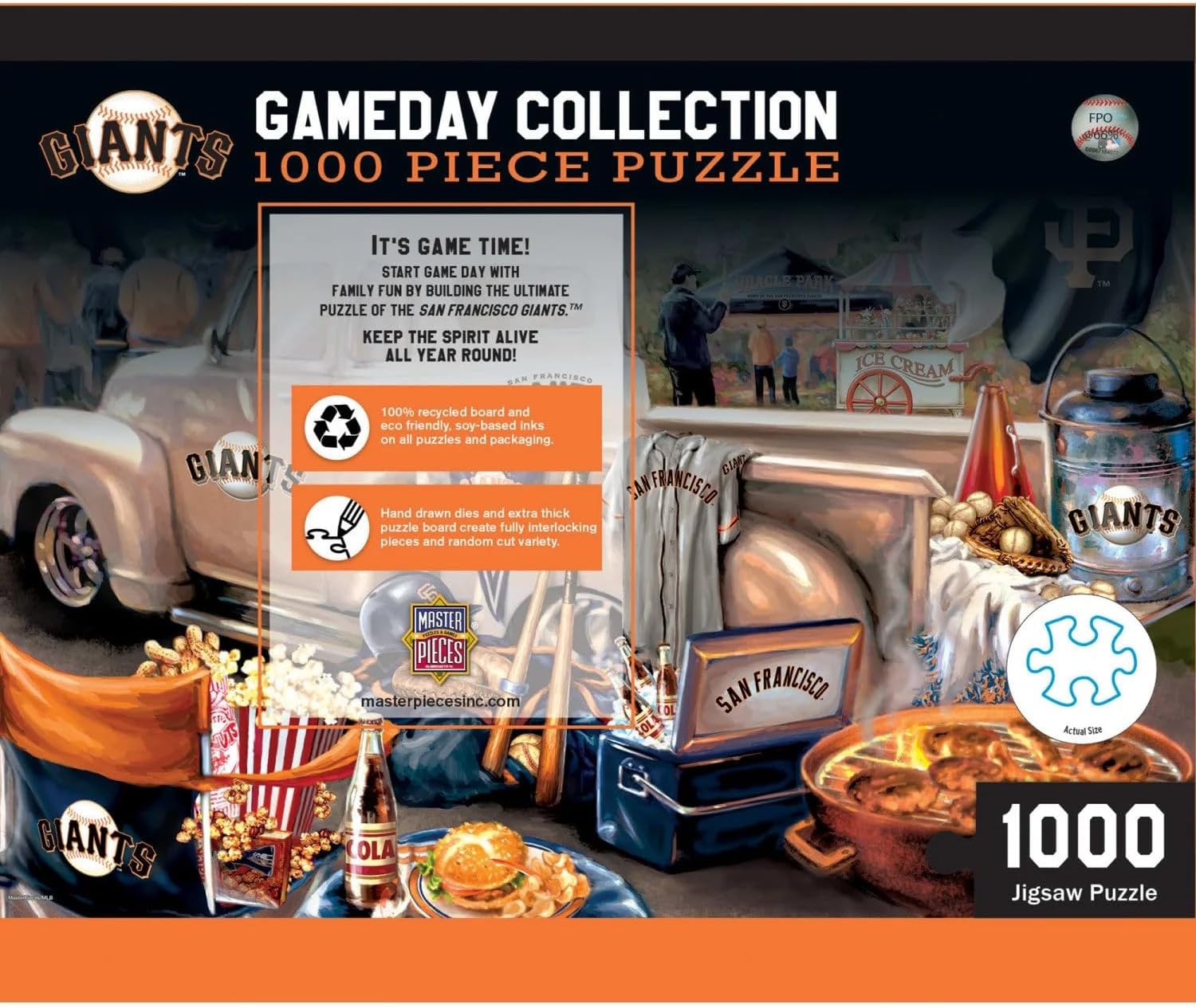 MasterPieces 1000 Piece Jigsaw Puzzle for Adults - MLB San Francisco Giants Gameday - 19.25"x26.75"