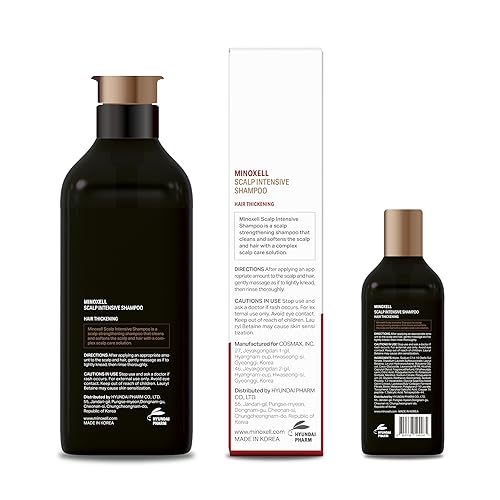 Miniatura 7 de MINOXELL Labcle - Champú intensivo para el cuero cabelludo - Champú anticaída para hombres y mujeres con biotina pantenol, crecimiento y