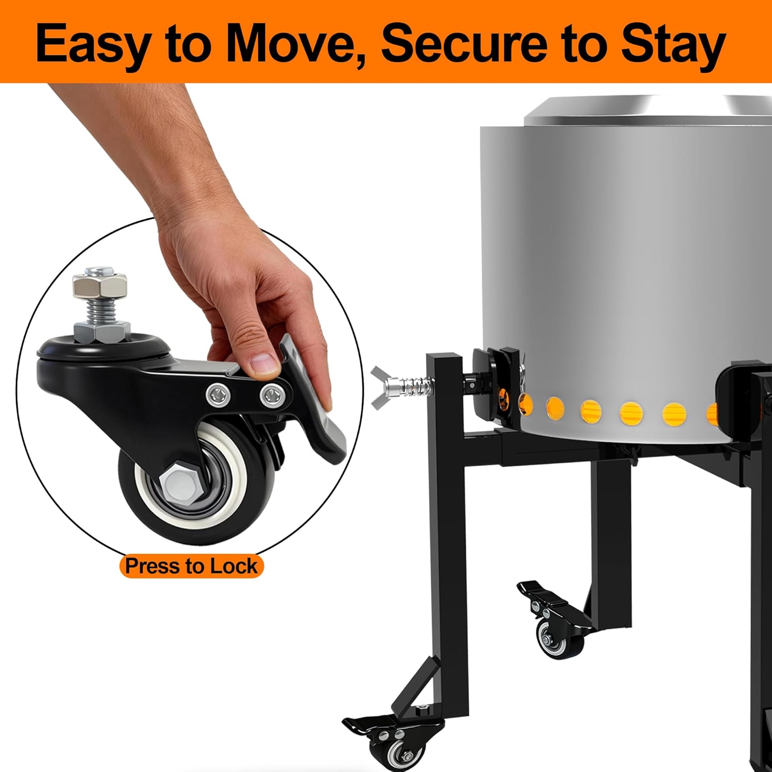 18-24 Inch Fire Pit Stand Stainless Steel Base for Solo Stove Bonfire Ranger and other Retractable Foldable Fire pit Holder with Optional Wheels and Heat Protection Disk Outdoor (Foldable Cross)