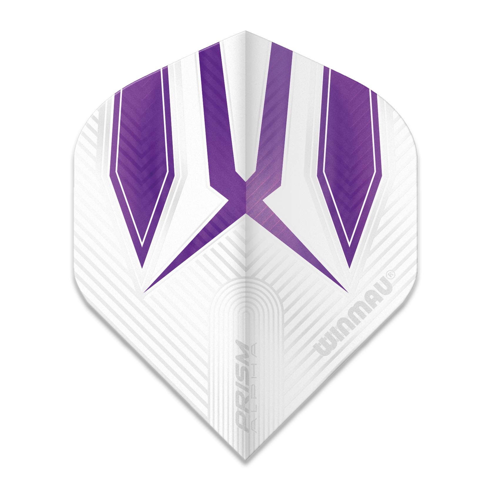 WINMAU Prism Alpha White & Purple Extra Thick Dart Flights - 1 set per pack (3 flights in total)