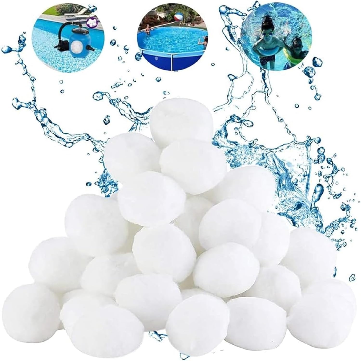 DQQCQQ 2.2lbs Pool Filter Balls Reusable high Efficiency