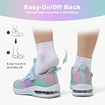 TETSUO Enfants Sneakers pour les filles Athletic Running Shoes Léger Respirant Chaussures de marche Glisser sur les chaussures de tennis de sport pour tout-petit / petit enfant / grand enfant