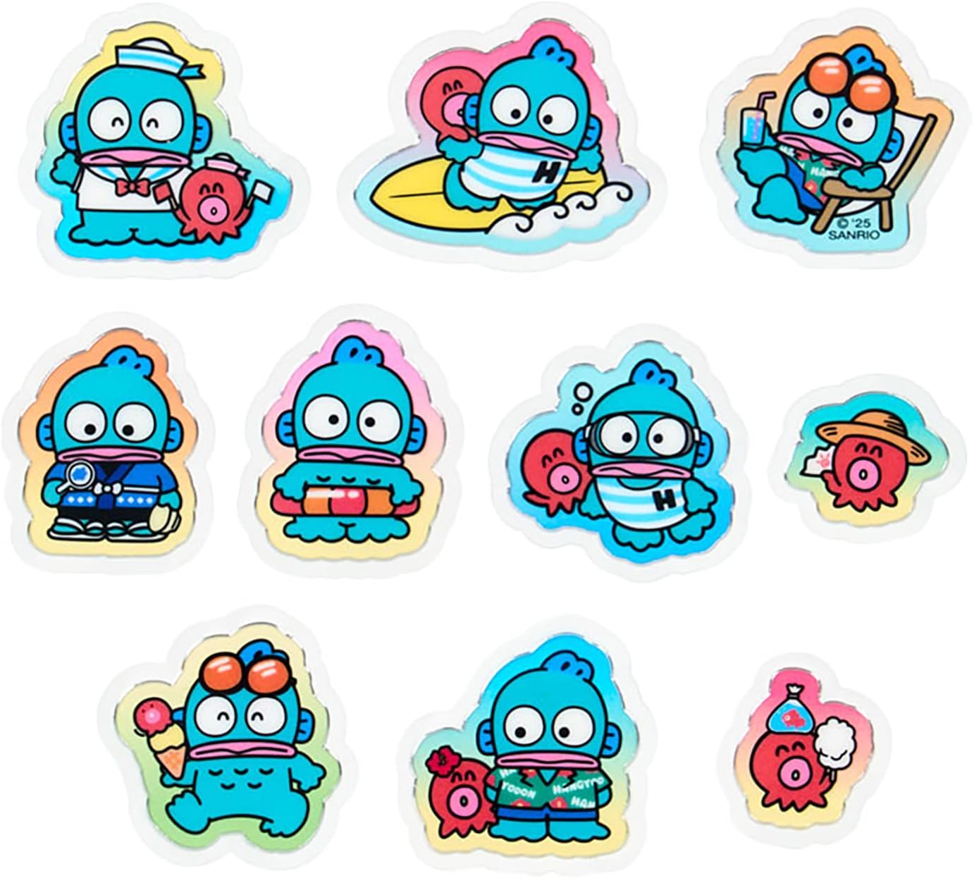 Sanrio 176346 Summer Seal, Hangyodon, PVC, CPP, Case Included, for Ages 3 and Up