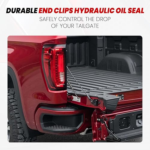 Miniatura 6 de Amortiguador de asistencia para puerta trasera de camión 43301 compatible con Dodge Ram 1500 2009-2018, Dodge Ram 2500/3500 2010-2024, Dodge Ram