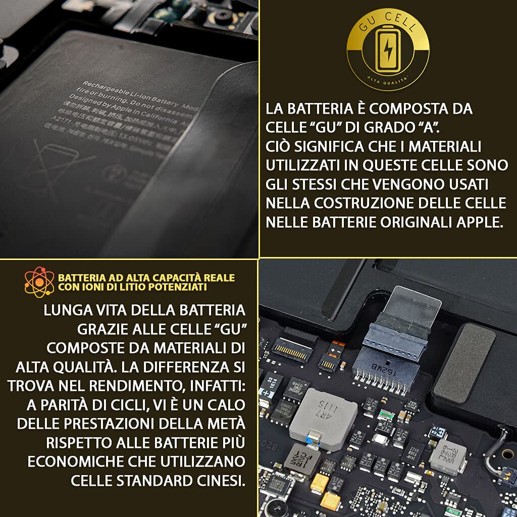Batteria A1417 Per MacBook Pro 15 Retina - Sostitutiva, 11.26V 99Wh, Per Modelli 2012-2013
