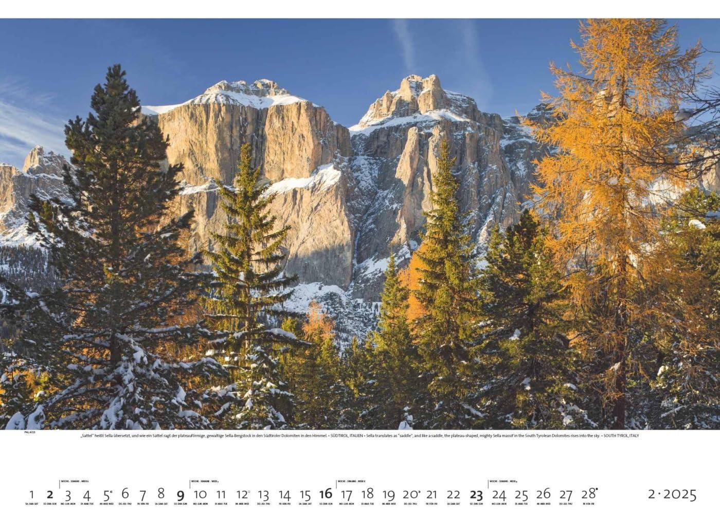 PALAZZI - Faszination Alpen 2025 Wandkalender, 70x50cm, Posterkalender mit majestätischen Alpenlandschaften, hochwertige Fotografie, Erkundung der Bergwelt