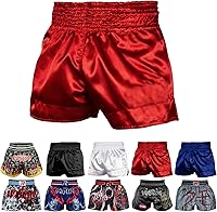 Vista 8 de ROAR-INT - Shorts de Muay Thai para MMA, gimnasio, boxeo, lucha, pantalones cortos de kickboxing, equipo de artes marciales