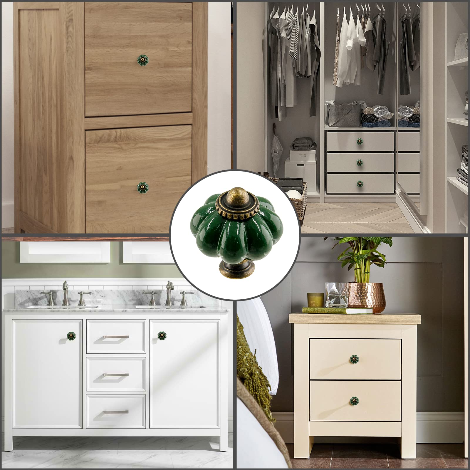 Lot De 12 Boutons De Placard De Cuisine à Motif Vintage Avec