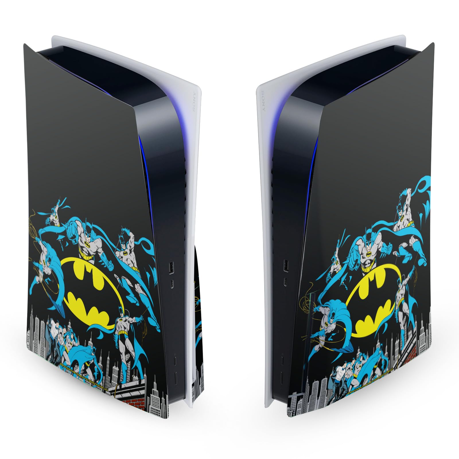Vinyle Batman PS5 Disc Edition - Autocollant console de jeu DC Comics Head Case Designs