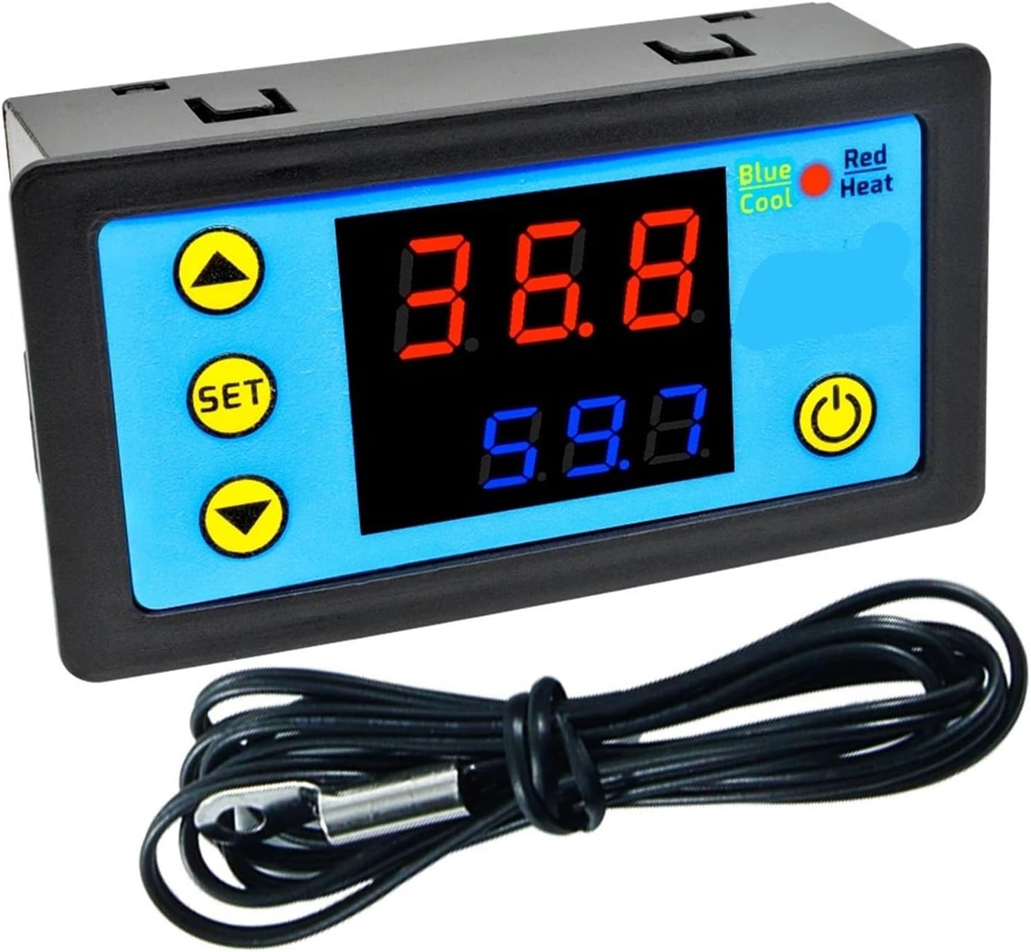 W3231 DC12V 24V AC 110~220V Digital Display Temperature Controller Thermostat Intelligent Thermometer Control +NTC Sensor Module(DC 24V)