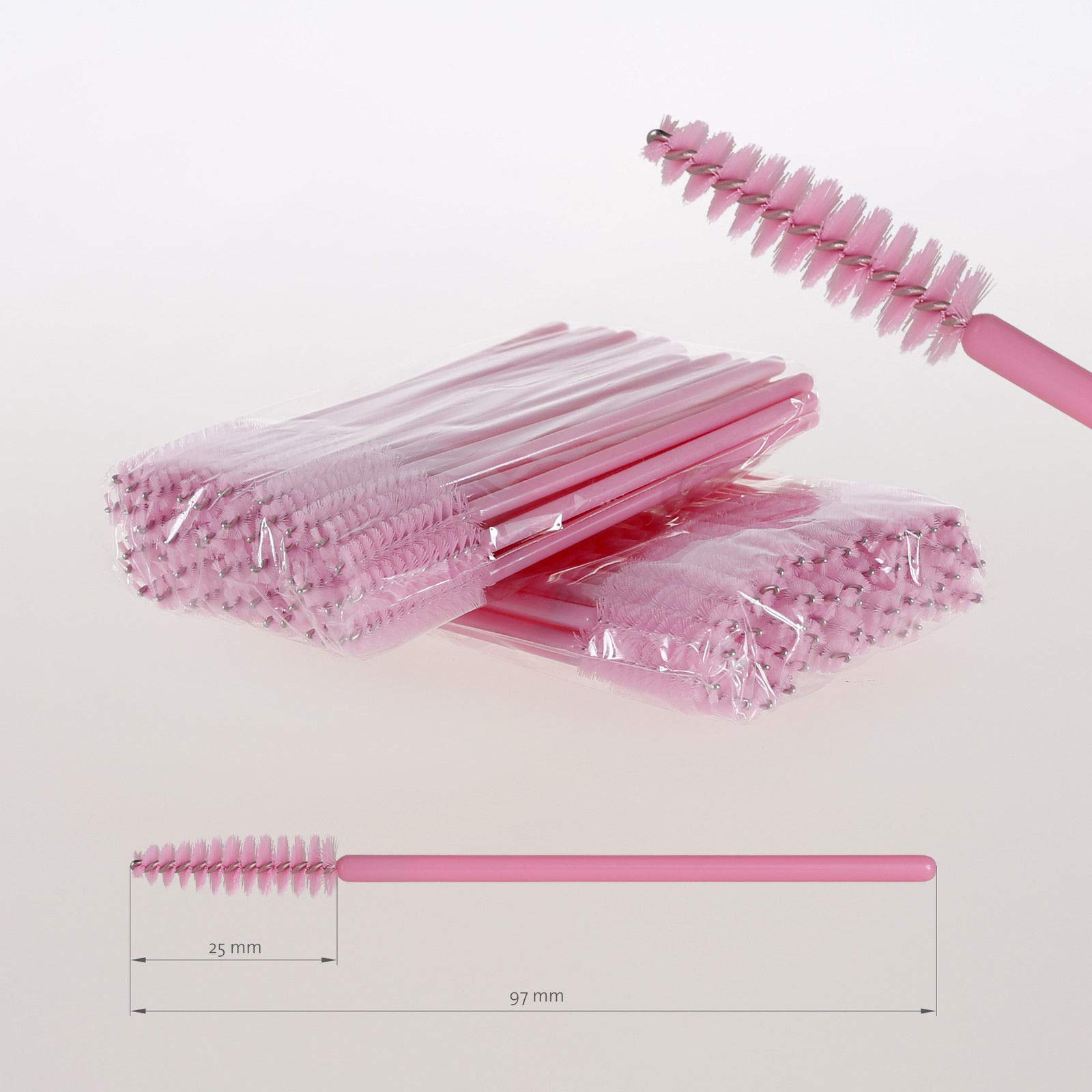 Set de 3 colores de extensión de pestañas, cepillo para pestañas.