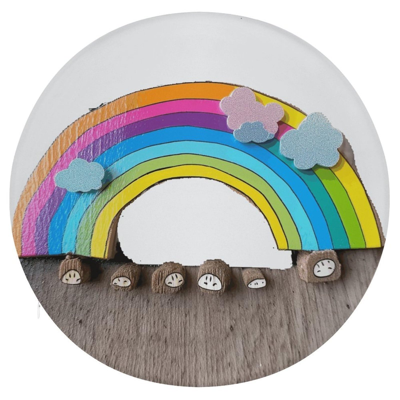 Adfgyerh Style Small Rainbow Cushion Memory Foam Pillow Core，Seat Cushion Detachable Design，Chair Cushions Suitable For All Seasons, And Can Be Used In Offices, Dining Rooms, Homes, And Other Settings.