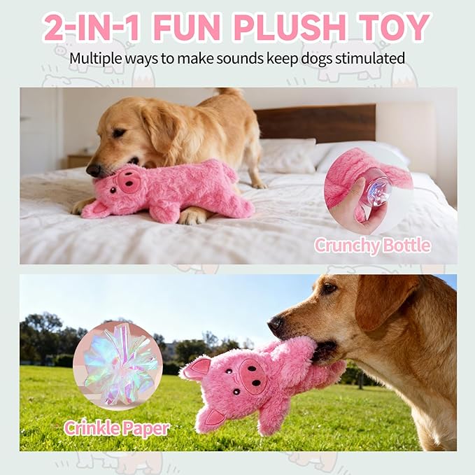 Juguete para Perro Mihachi Sin Relleno con Chirriador y Sonido Crujiente miniatura 4