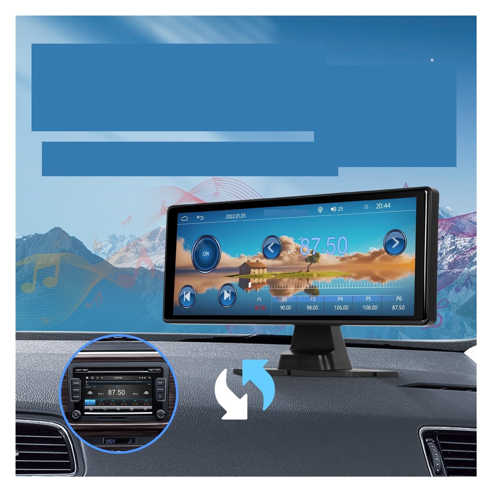 Amazon.co.jp: 10.26インチ ダッシュカム フロントカメラ付き