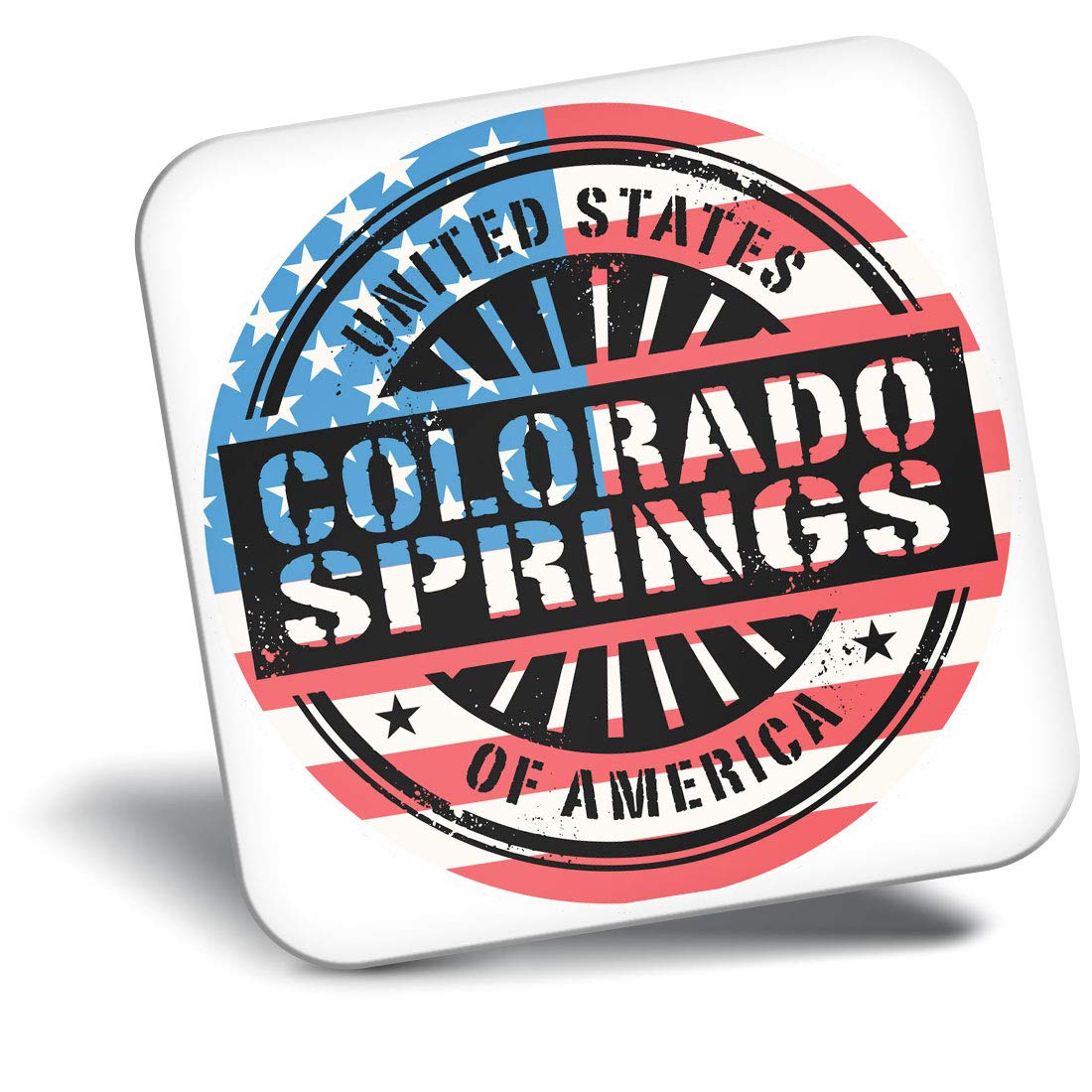 Destination Vinyl Ltd Fridge Magnet - Colorado Springs Usa American Map 6071