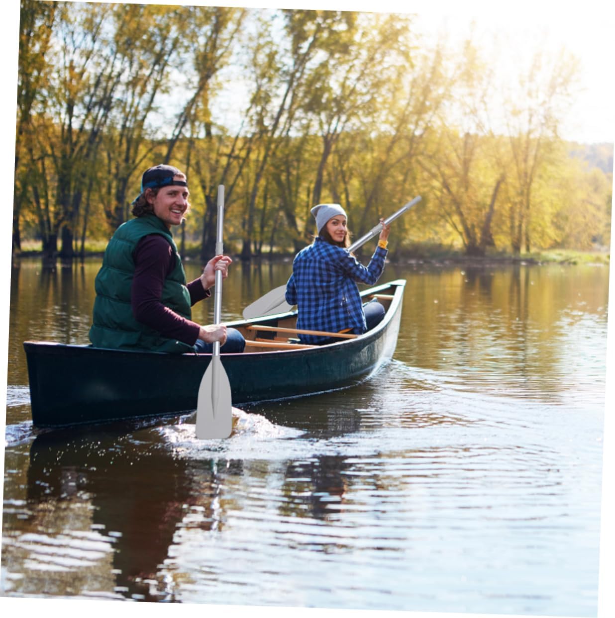 HANABASS 1Pair Detachable Kayak Paddle Lightweight Aluminum Alloy Oars for Canoes Boats Kayaks Portable Design for Easy Storage and Transport Grey