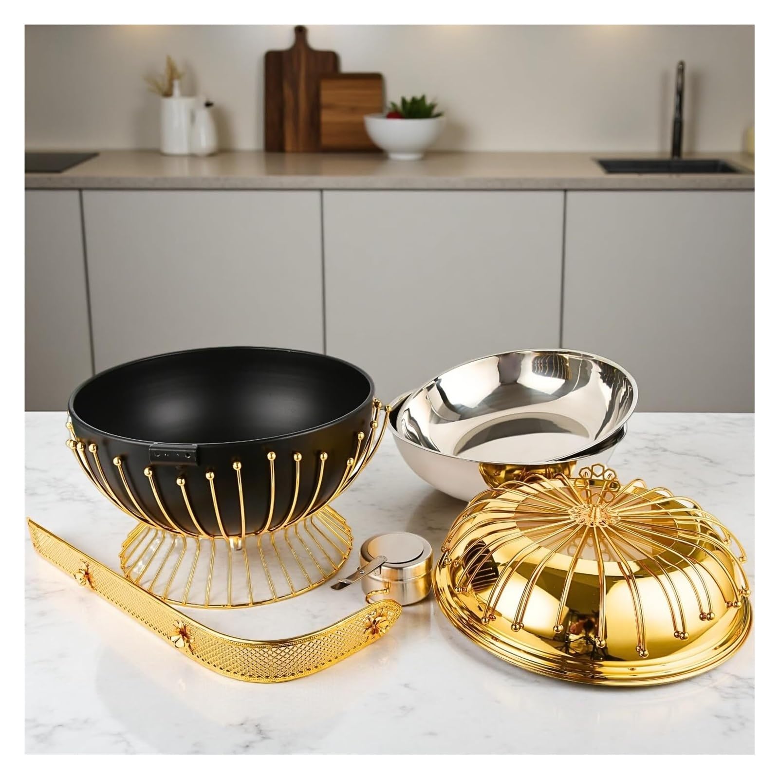 Scaldavivande Rotondi con Coperchio sospeso Cucina a Buffet | Forniture for catering espositori for buffet for matrimoni, feste, catering ed eventi