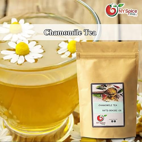 Miniatura 2 de NY SPICE SHOP Té de manzanilla natural de hojas de hierbas  8 onzas (onzas) acogedor té de manzanilla, té de hierbas sin cafeína, té de manzanilla