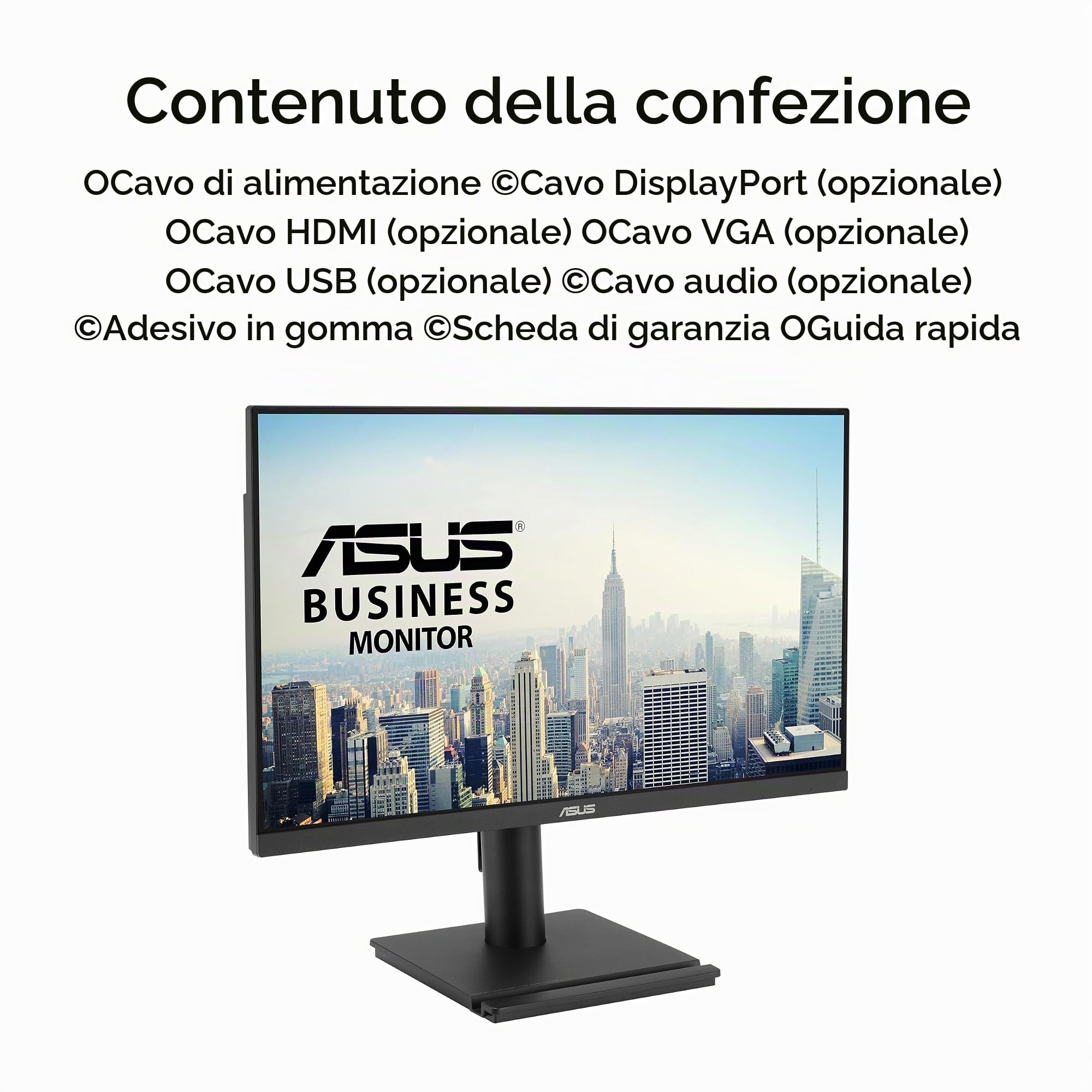 ASUS VA249QG EYE CARE, Monitor Gaming 23,8" FHD WLED/IPS (1920x1080), Nero | Design Senza Cornice, Refresh Rate 1ms MPRT, Adaptive-Sync, HDMI, DisplayPort, VGA, Filtro Luce Blu, Flicker Free