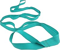 Scotamalone Yoga Stretching Strap with 10 Loops & Guide Book - Non-Elastic Nylon for Physical Therapy, Pilates, Home Workouts & Gymnastics