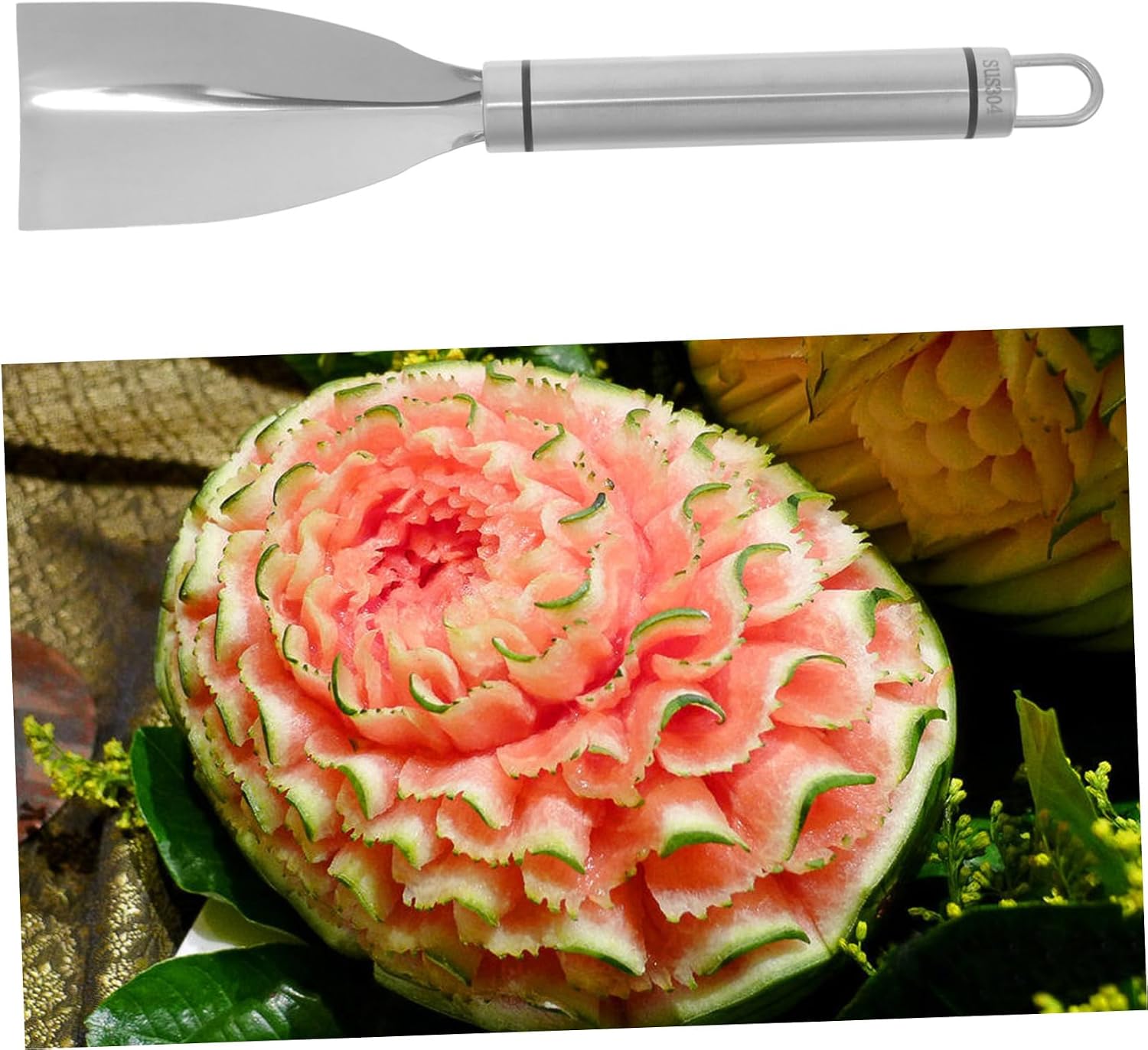 Stainless Steel Fruit Carving Cutter for Cucumber, Portable Kitchen Tool