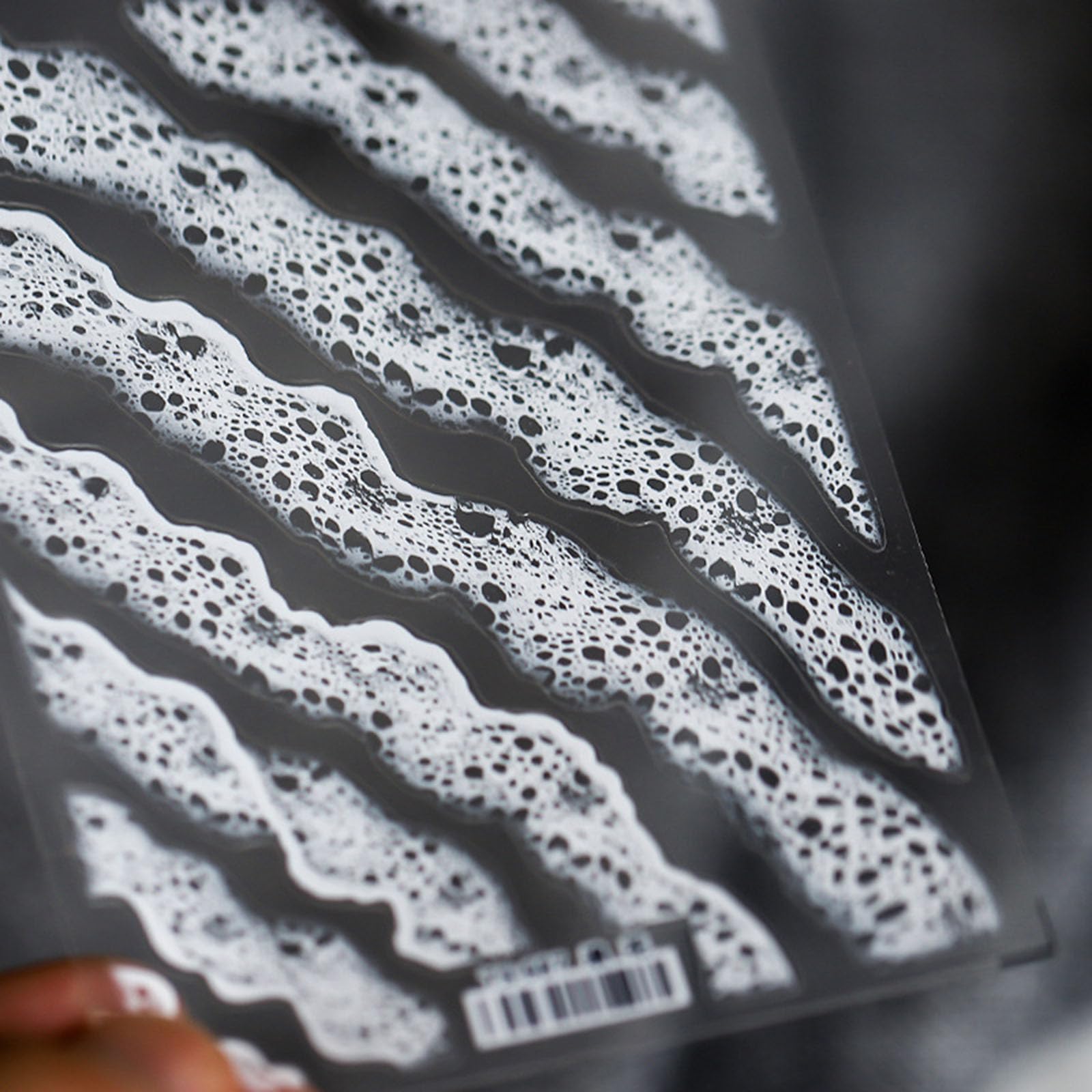 Christol Sticker 1 Sheet DIY Crystal Epoxy Decorative Filler Resin Painted Simulation Wave Filling Crafts Making Material Sticker